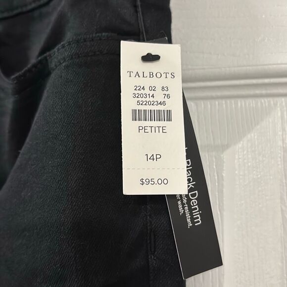 Talbots flawless black slim ankle jeans size 14 petite - Picture 2 of 4